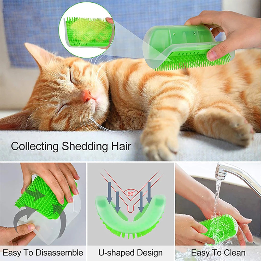 Groom Guru: Multifunctional Cat Scratcher and Grooming Tool